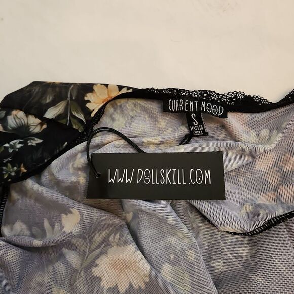 Dolls Kill Current Mood Floral Print Duster NWT SIZE S - Picture 8 of 10